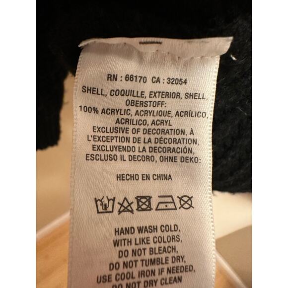 Anthropologie Hearts Mock Neck Sweater Tee Black/White Sz XS - Picture 5 of 7